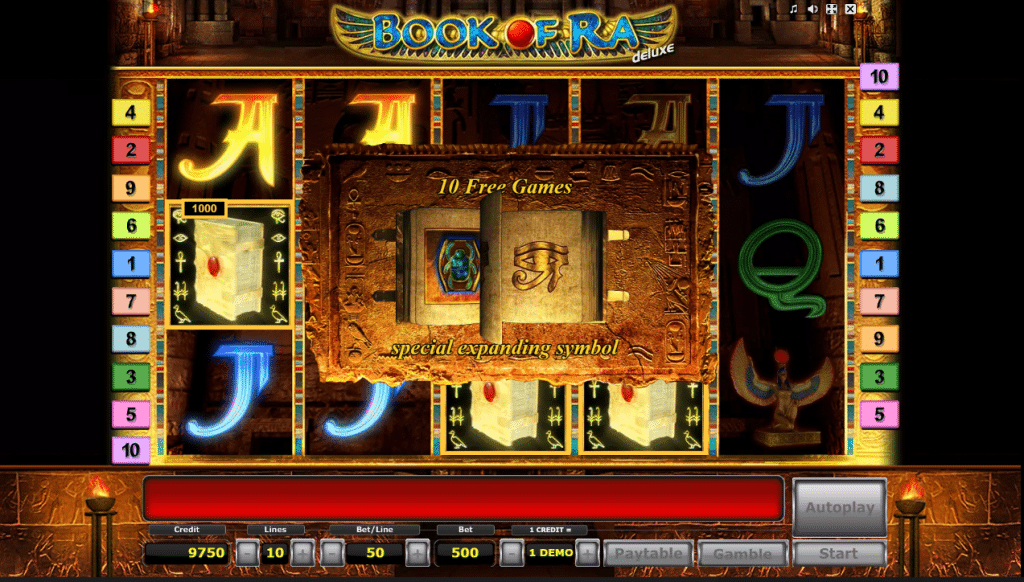 Book of Ra Deluxe - Free spins