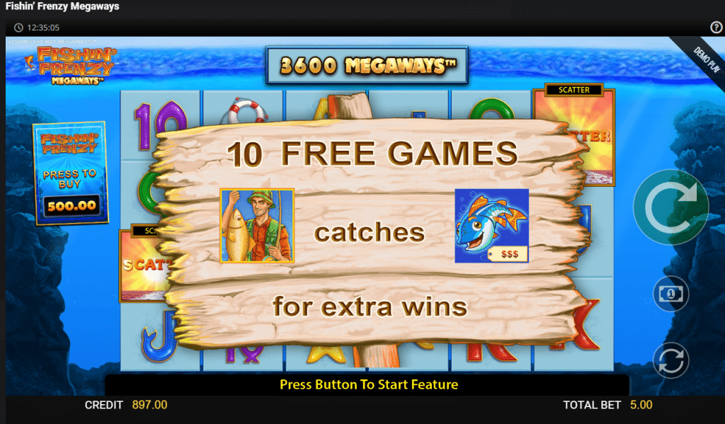 Fishin Frenzy Megaways - Spins