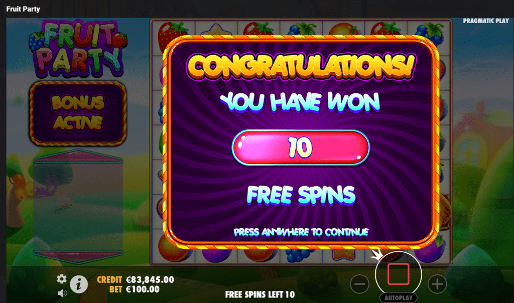 Fruit Party - Free Spins