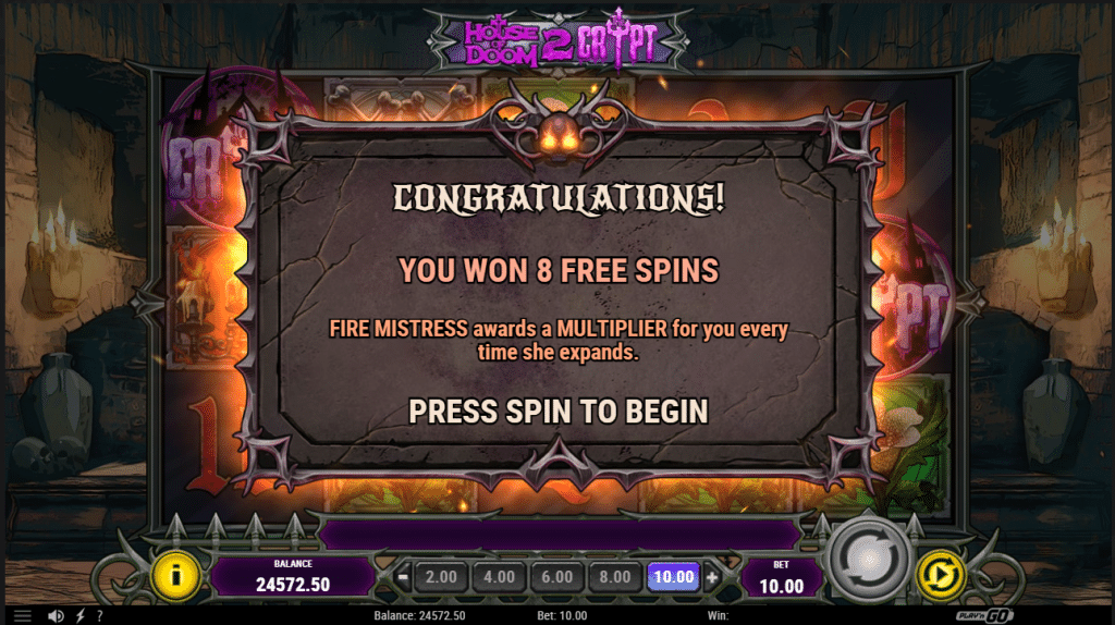 House of Doom 2 The Crypt - Free Spins