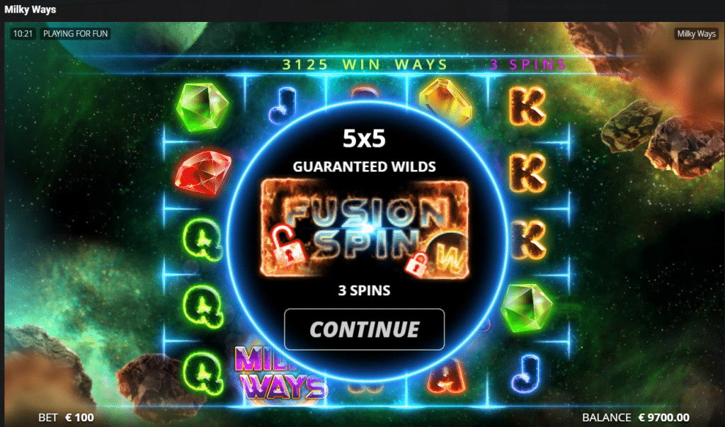 Milky Ways - Free Spins