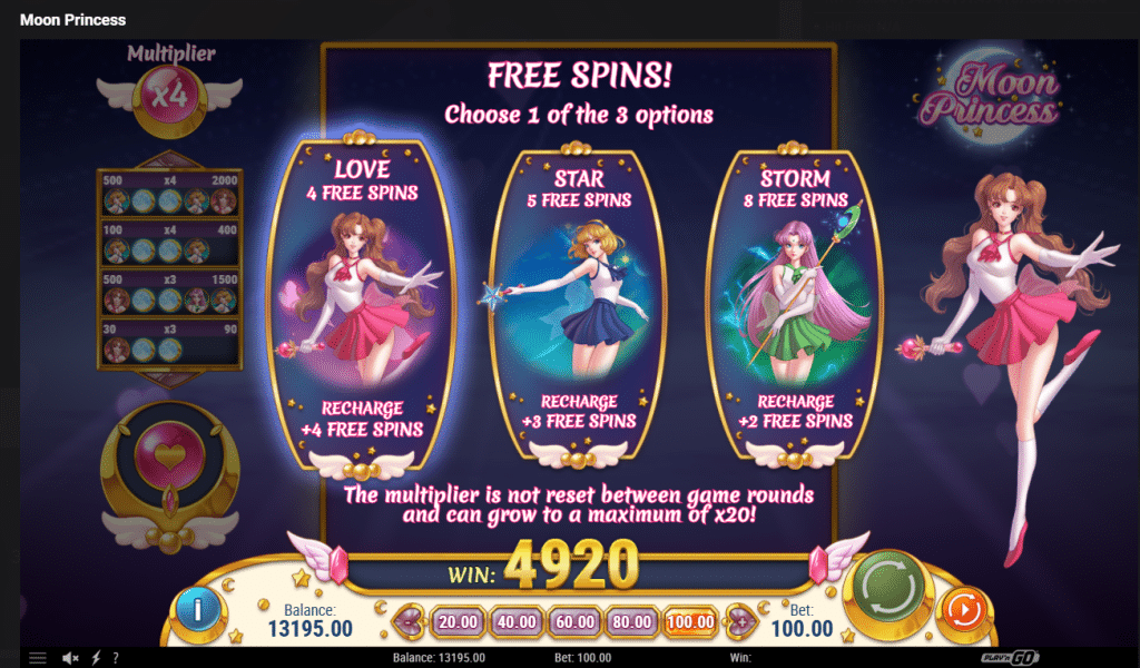 Moon Princess - Free Spins