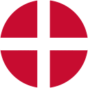 Flag of Denmark Flat Round 128x128 1