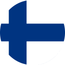 Flag of Finland Flat Round 128x128 1