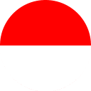 Flag of Indonesia Flat Round 128x128 1