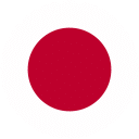 Flag of Japan Flat Round 128x128 1
