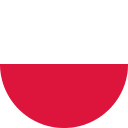 Flag of Poland Flat Round 128x128 1