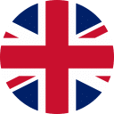 Flag of United Kingdom Flat Round 128x128 1
