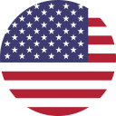 Flag of United States Flat Round 128x128 1