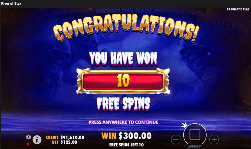 River of Styx - Free Spins